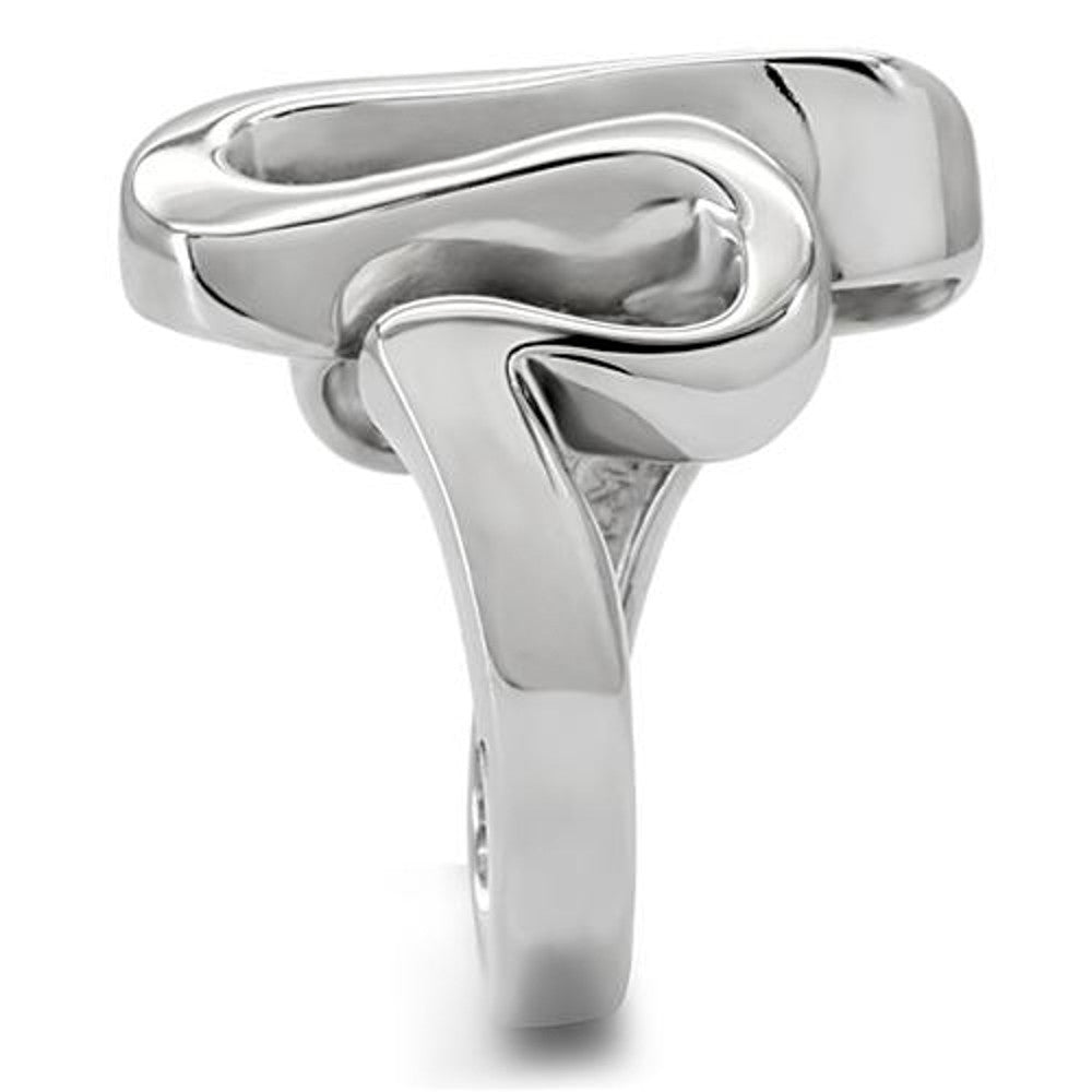 ARTK152 Stainless Steel 316 High Polished Wave Cocktail Fashion Ring Women's Size 5-10